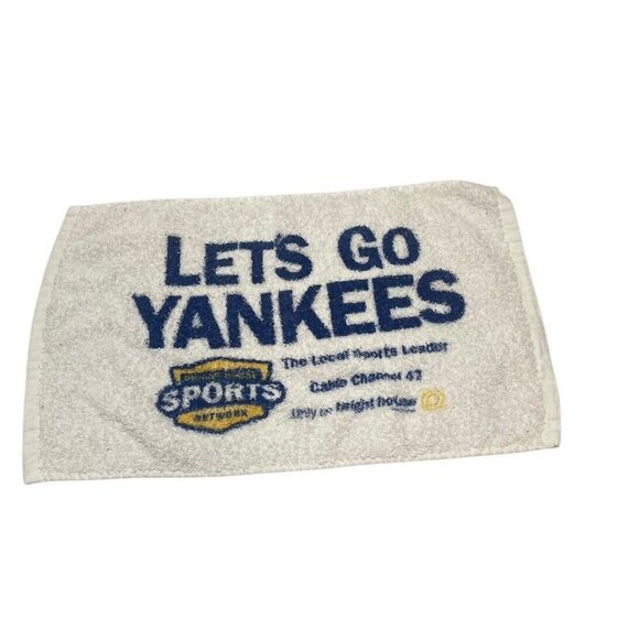 VTG. New York Yankees Golf Towel Advertisement Giveaway Let’s Go Yankees - Picture 1 of 5